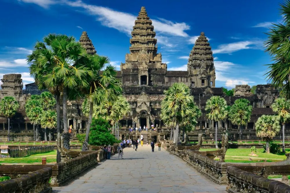 Cambodja angkor wat tempel ingang