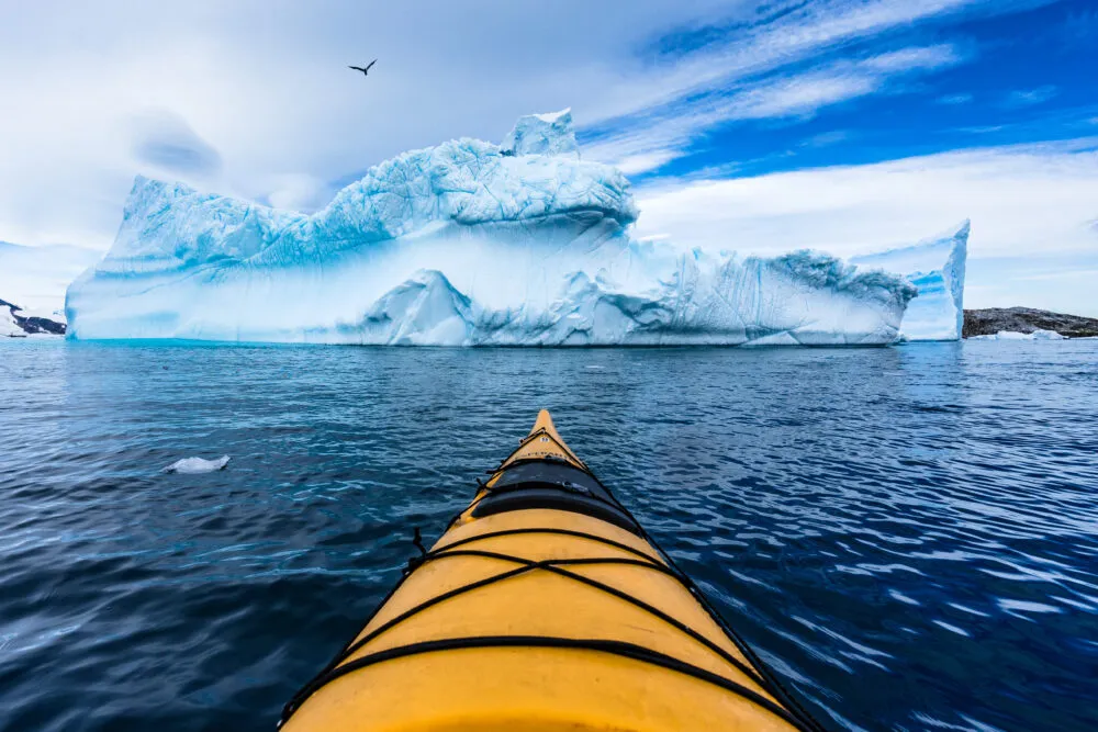 Kayakken in Antarctica