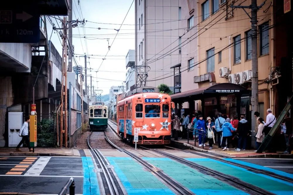 Tram in Nagasaki, Japan