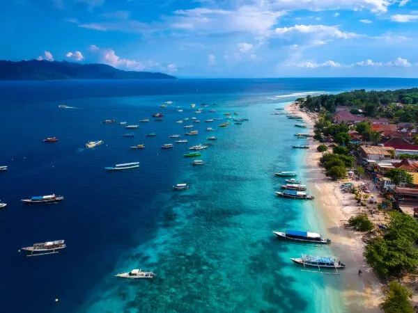 Indonesië gili meno boten in de zee