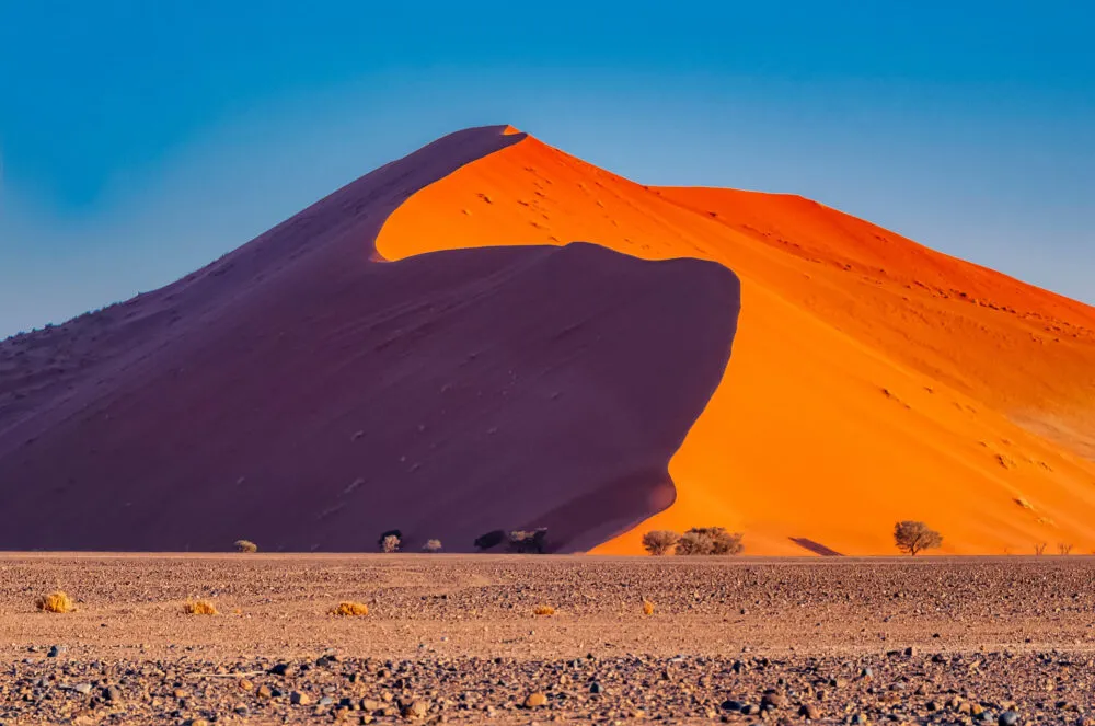 Namibië woestijnberg oranje