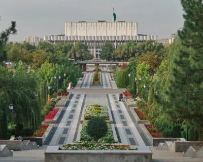 Oezbekistan tashkent stad binnentuin