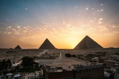 Egypte Piramides Gizeh Zonsopkomst