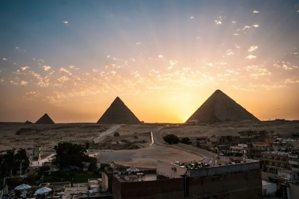 Egypte Piramides Gizeh Zonsopkomst