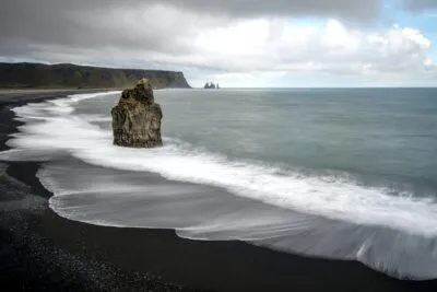 IJsland Vik Zwarte Stranden Rots