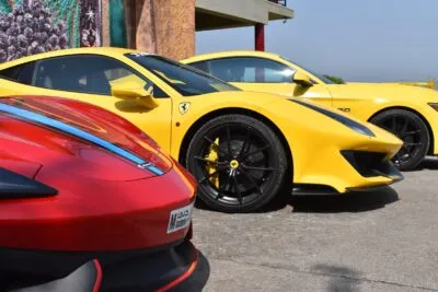 Italie Ferrari Supercars 458 Geel