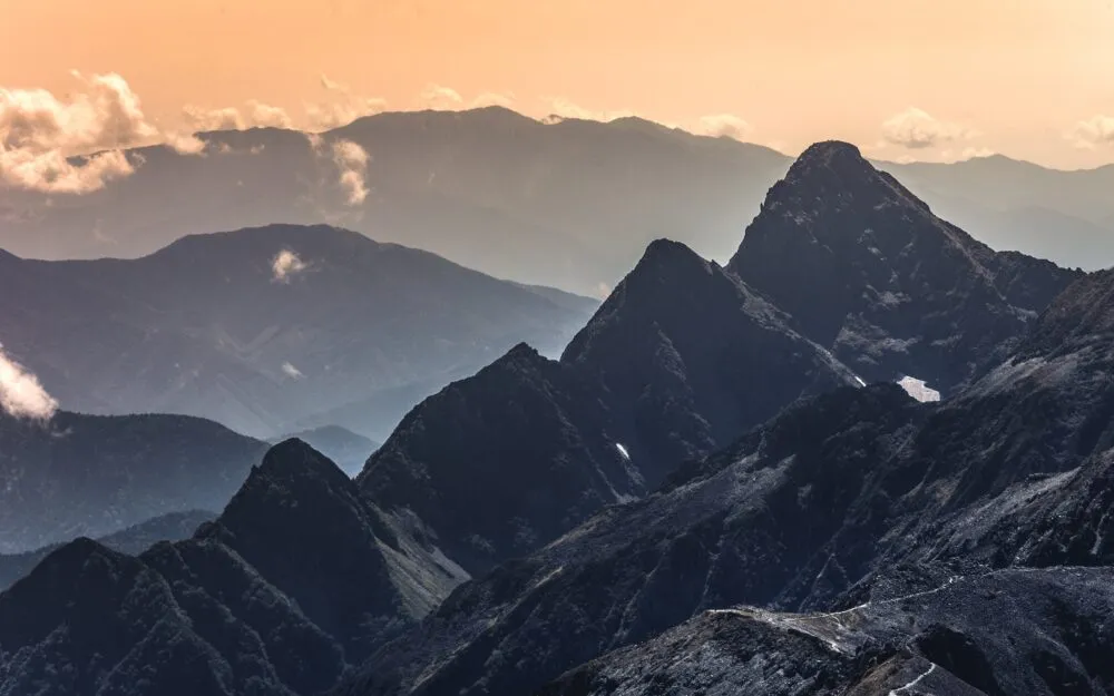Japan Alpen Zon Oranje