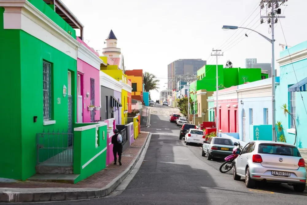 Bo Kaap in Kaapstad, Zuid-Afrika