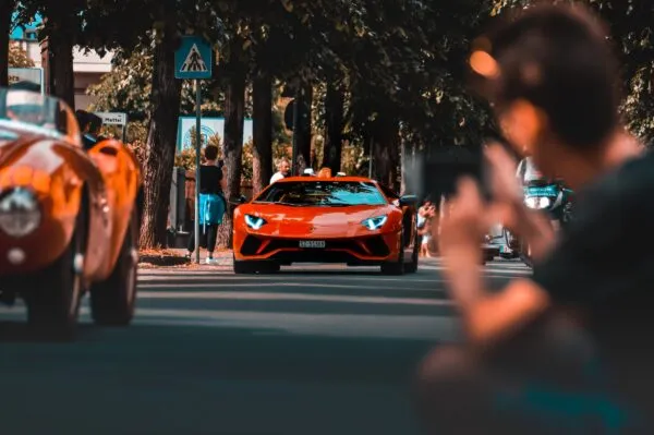 Lamborghini Op De Weg Italie Oranje