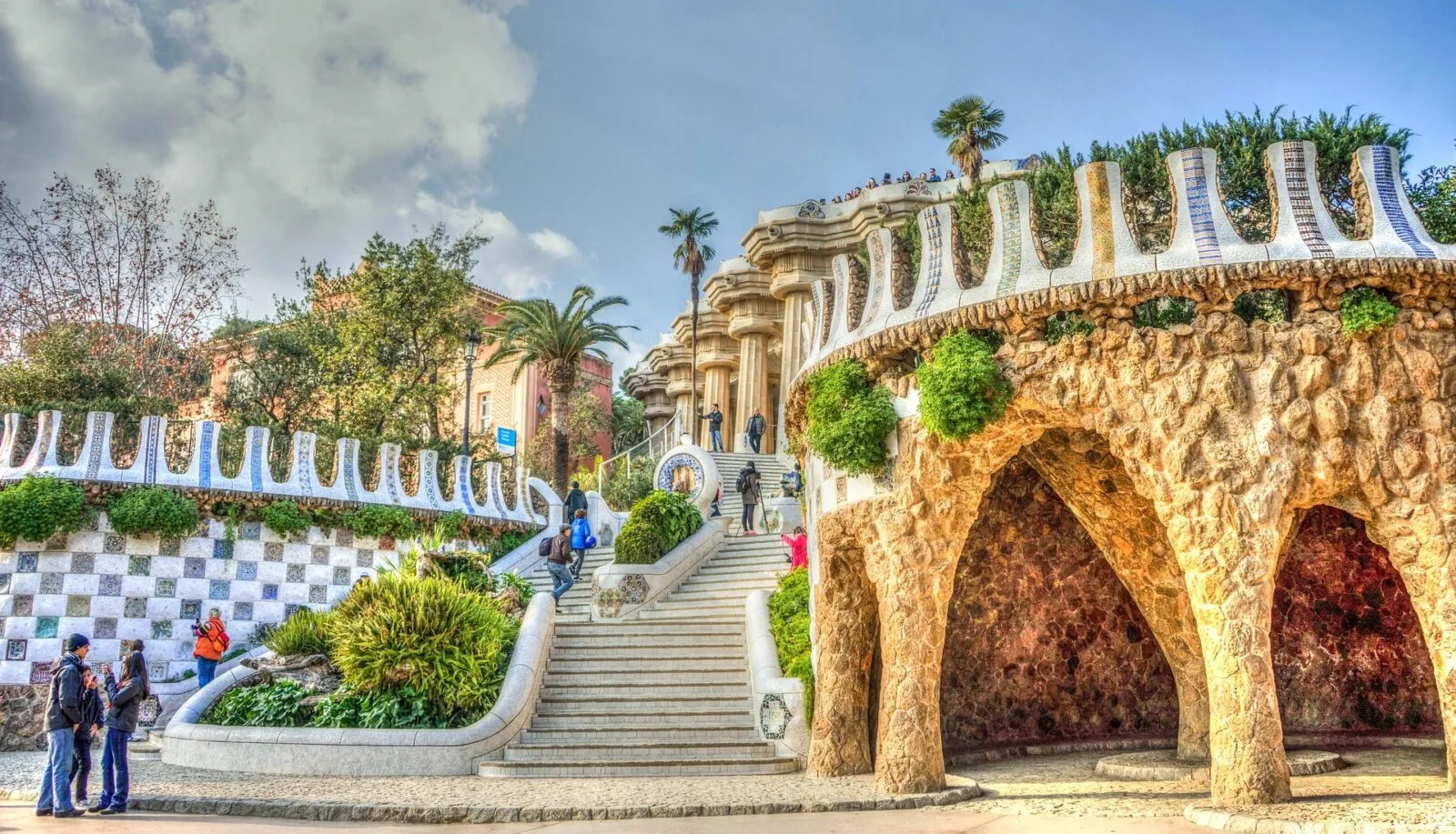 Spanje Barcelona Voorkant Park Guell
