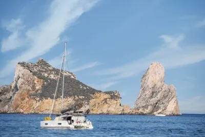 Medes Eiland Spanje Boot Op Het Water Rots