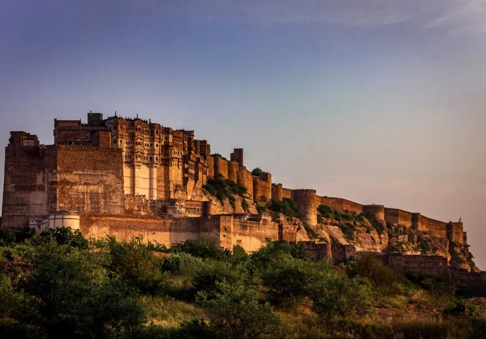 India jodhpur fort zonsondergang