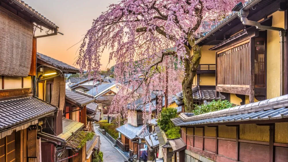 Straat in Kyoto, Japan
