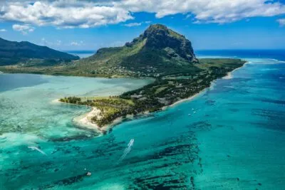 Mauritius Eiland Groen Zee Blauw