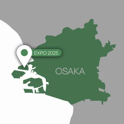 Overzicht locatie EXPO in Osaka
