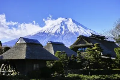 Besneeuwde top Fuji