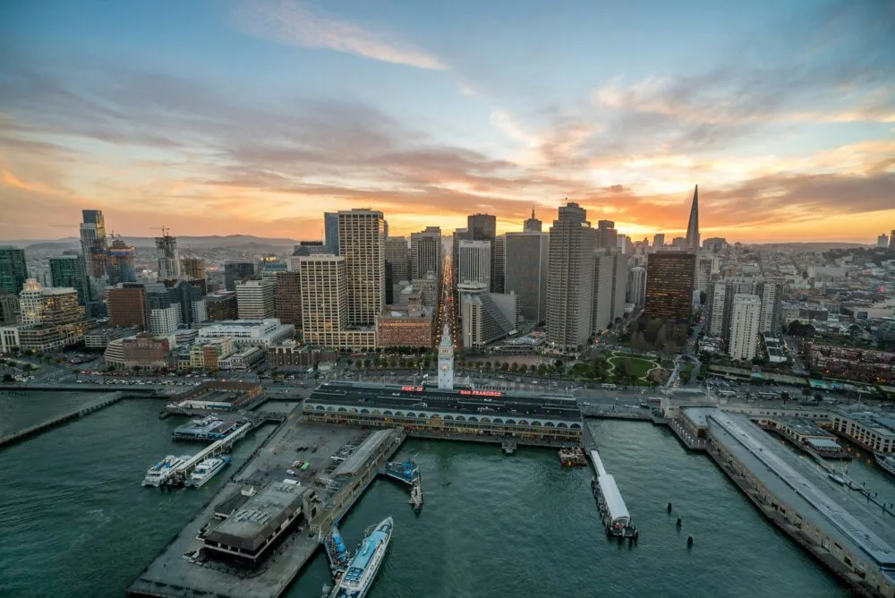 San Francisco Gebouwen Zon