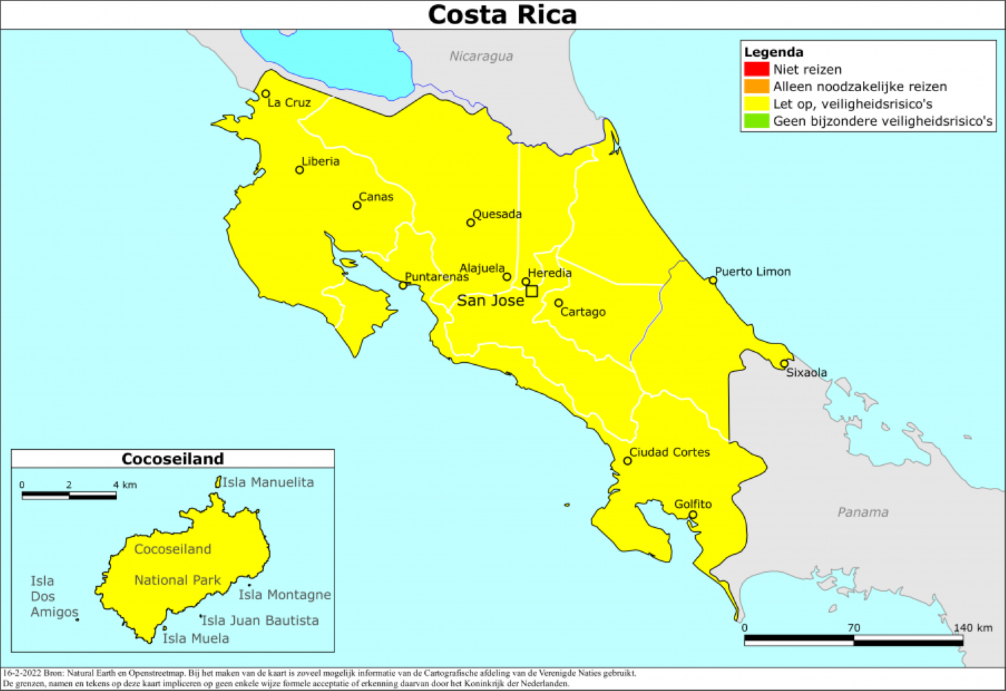 Reisadvies Costa Rica map