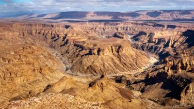 Uitzicht over Fish River Canyon, Namibië