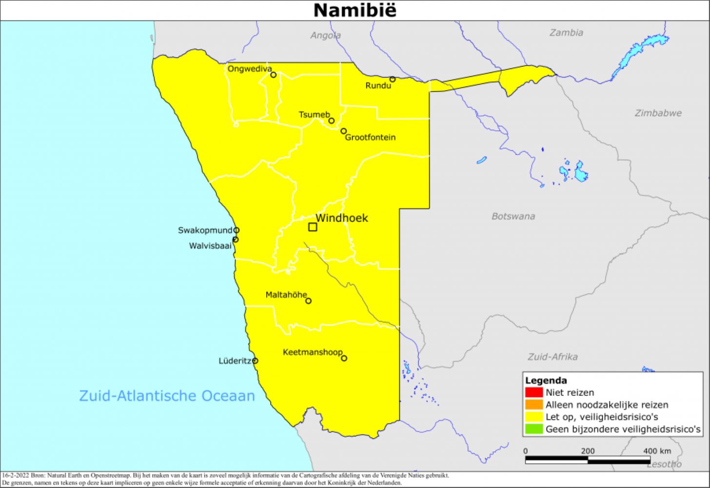 Reisadvies Namibië map