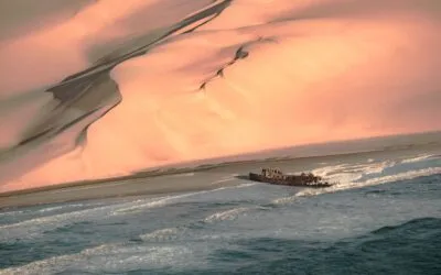 Scheepswrak op Skeleton Coast in Namibië