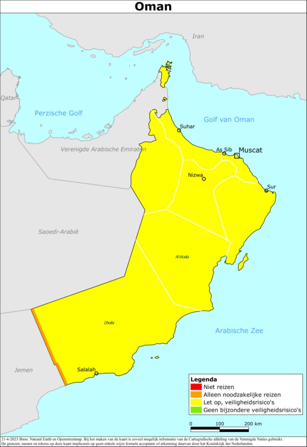 Reisadvies Oman map