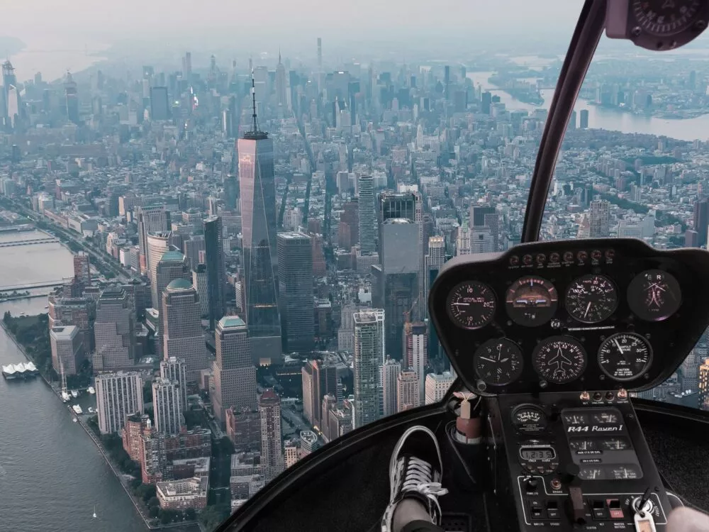 Helikoptervlucht over New York City
