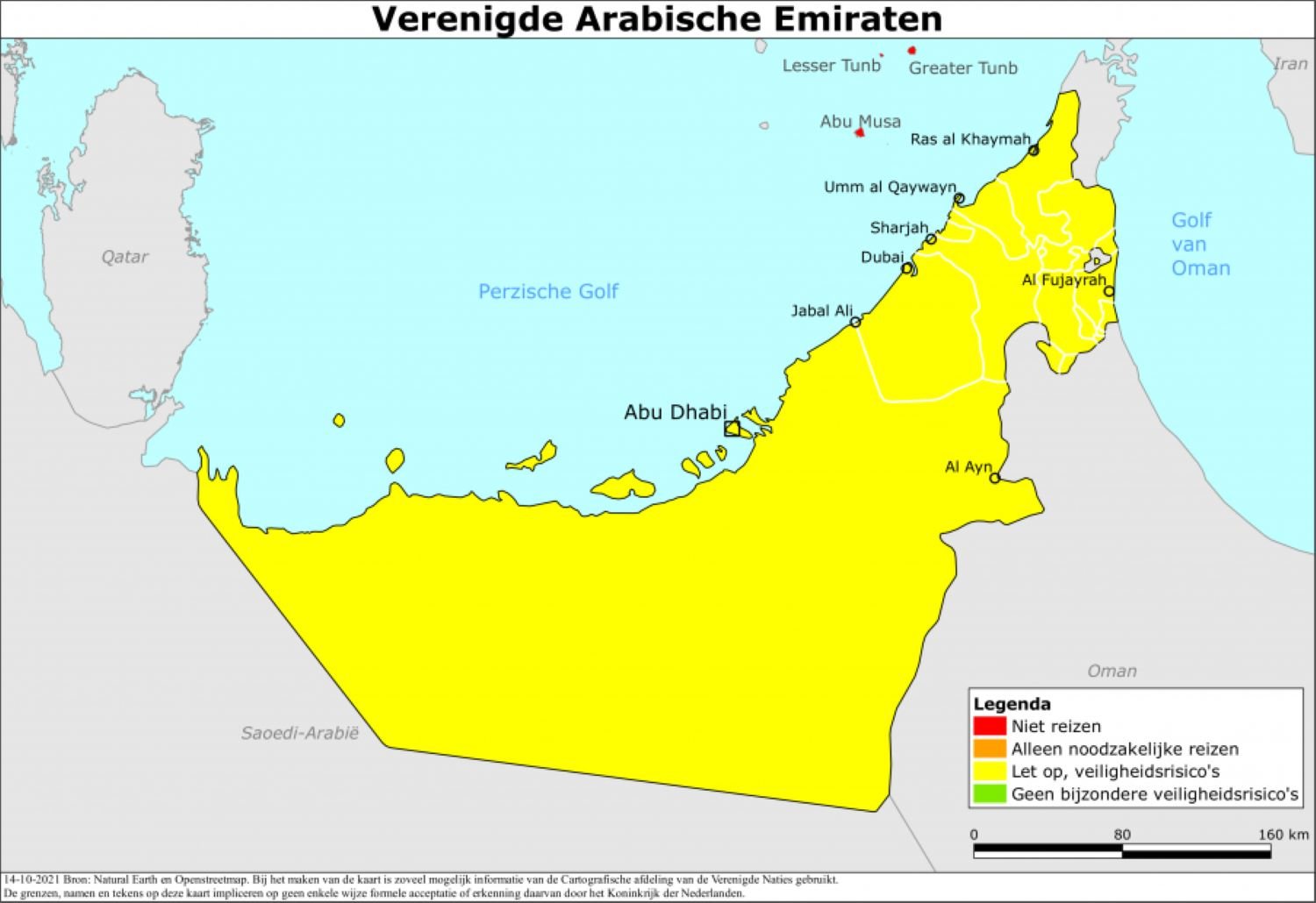 Reisadvies Emiraten map