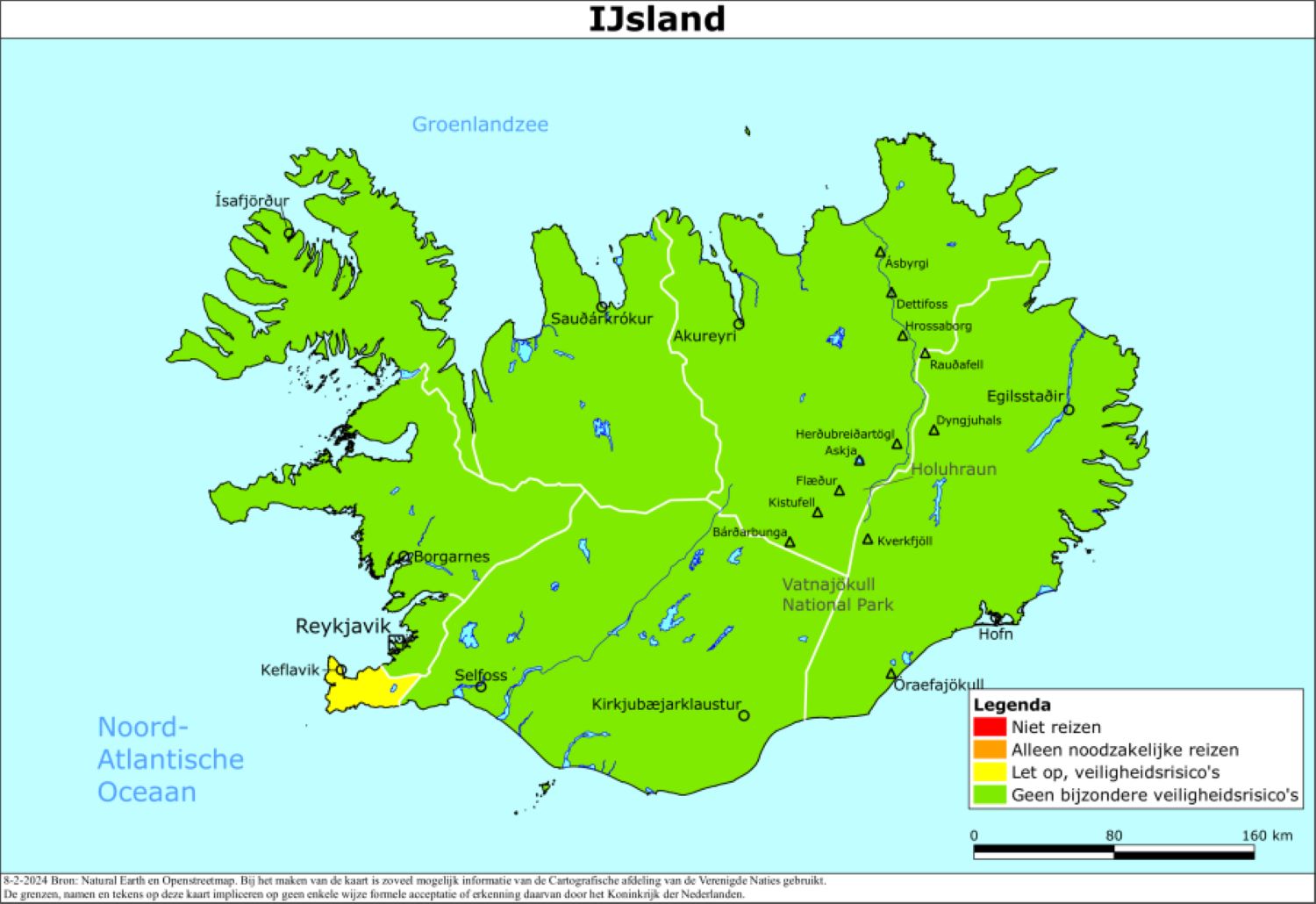Reisadvies IJsland map