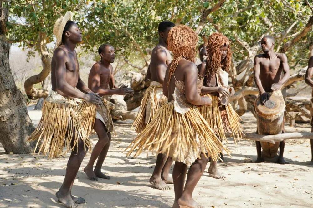 Dansende Botswanen in Botswana
