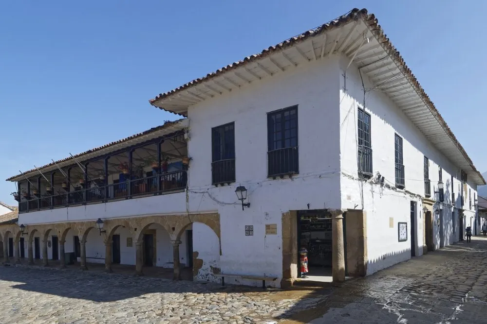 Colombia villa de leyva wit huis straat