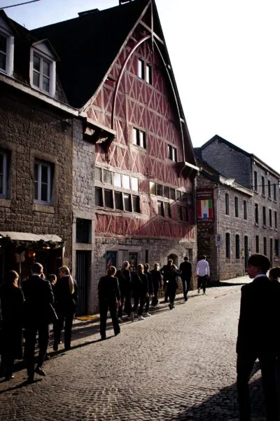 Straatbeeld in Reims, Frankrijk