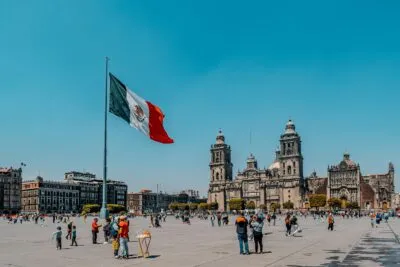 Plaza de la Constitucion in Mexico-Stad