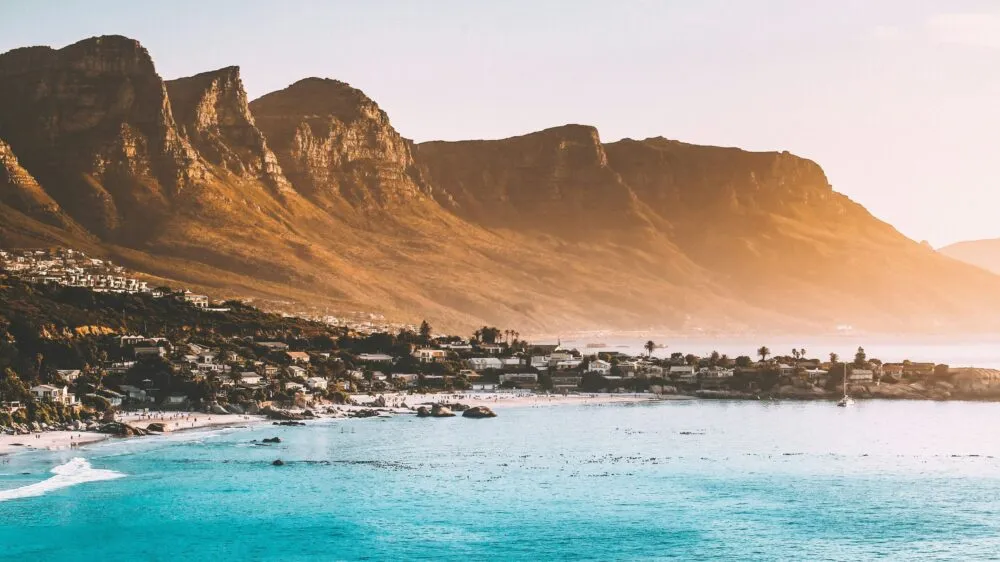 De kust van Kaapstad, Zuid-Afrika