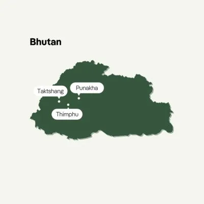 Kaart van Bhutan