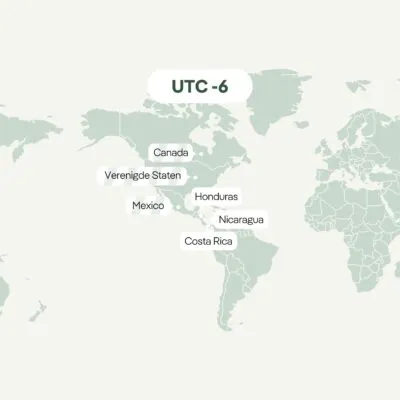 Overzicht van tijdsverschil met Costa Rica