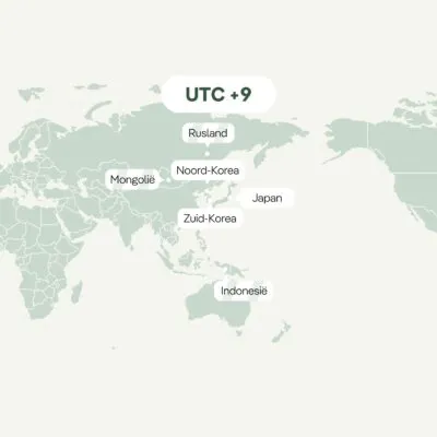 Overzicht van tijdsverschil met Japan