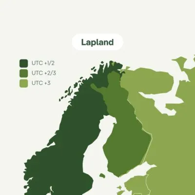 Overzicht tijdsverschil met Lapland