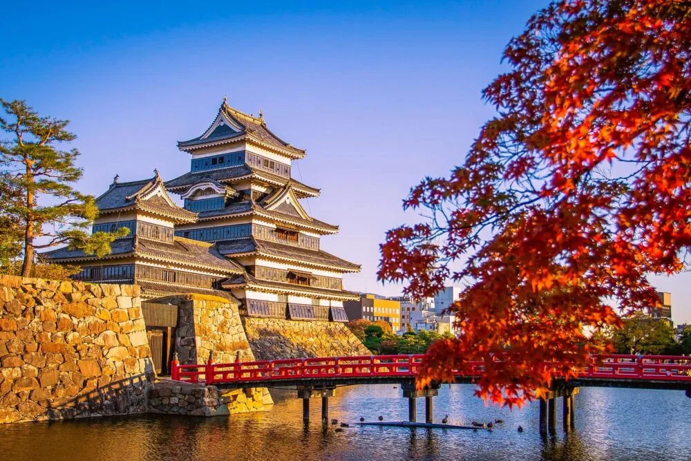 Matsumoto Castle met brug