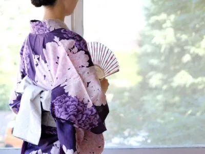 Yukata kleding in een ryokan