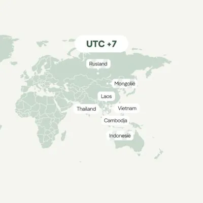 Overzicht van tijdsverschil met Vietnam