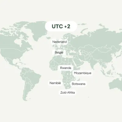 Overzicht van tijdsverschil met Zuid-Afrika