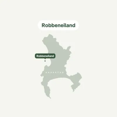 Kaart van Robbeneiland