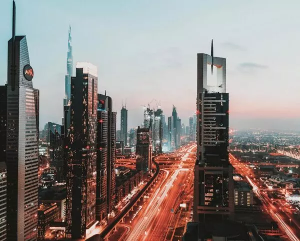 Snelweg in Dubai
