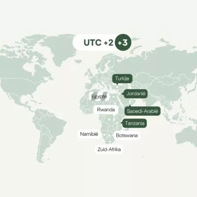 Tijdzone met tijdsverschil Egypte