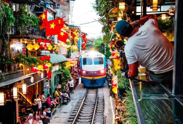 Train Street in Hanoi, Vietnam
