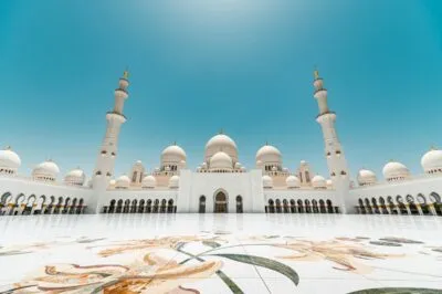Sjeik Zayed Grand Moskee in Abu Dhabi.
