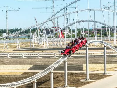 Achtbaan in Ferrari World in Abu Dhabi
