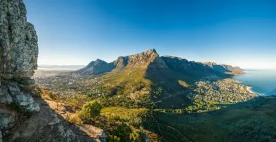 Uitzicht op de Tafelberg in Kaapstad, Zuid-Afrika.