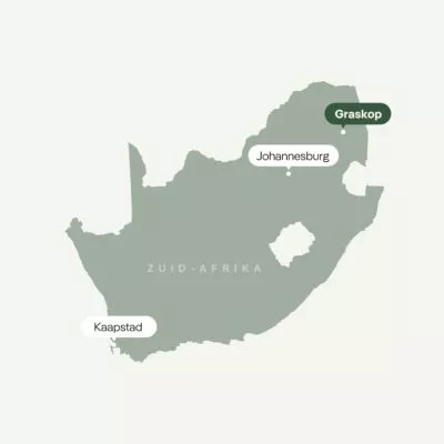 Graskop op de kaart van Zuid-Afrika